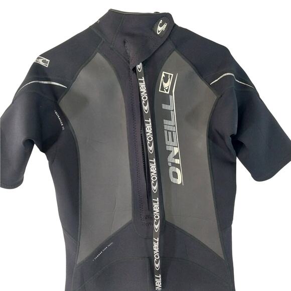 O'NEILL! SUPER COOL SHORTY FRONT ZIP NEOPRENE WETSUIT, BLACK & GRAY, HOT! SZ XL - Picture 3 of 13